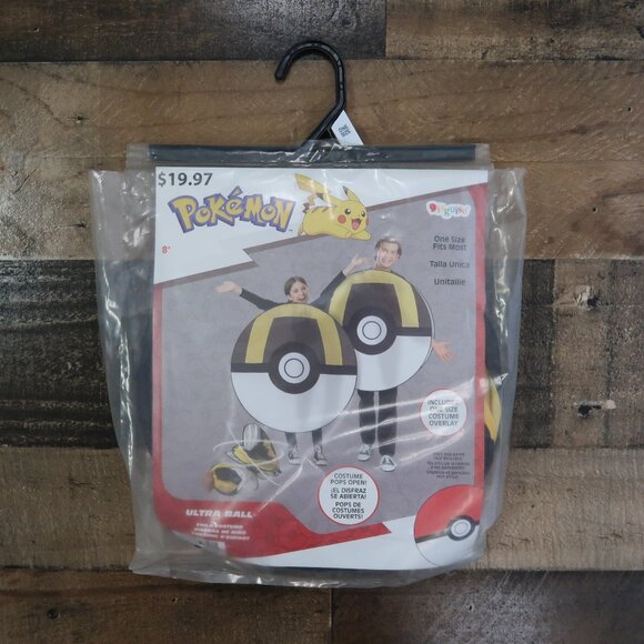 Pokémon Pokeball Ultra Ball 8+ Child's One Size Pop Open Halloween Costume - Picture 1 of 6